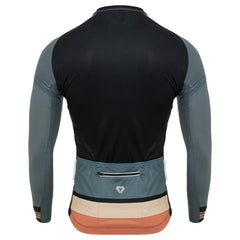 Jersey Ciclismo M/L Hombre GW Retro Block Azul Naranja