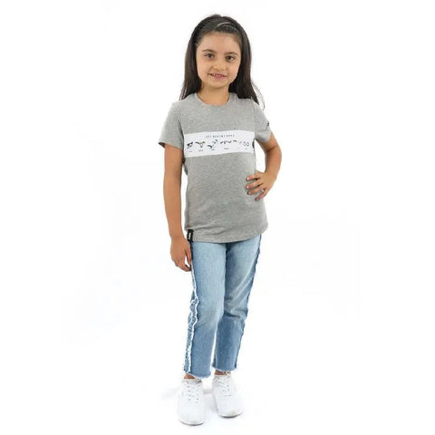 Camiseta Casual M/C Safetti Bars Niños Gris