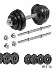 Kit De Mancuernas 23Kg Ha-8600- Abs Sportfitness Negro