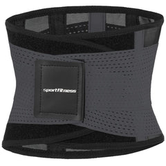 Cinturón Faja Abdominal Doble Ajuste Sportfitness Negro/Gris