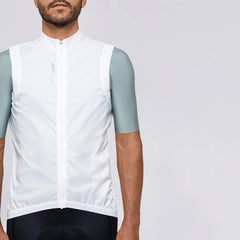 Chaleco Cortavientos de Ciclismo Suarez Hombre Barrier Blanc