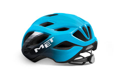 Casco de Ciclismo Met Idolo Cyan Black/Glossy