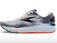 Tenis Brooks Ghost 16 Hombre Blanco/Peacoat