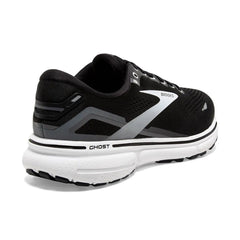 Tenis Brooks Ghost 15 Mujer Negro/Blanco