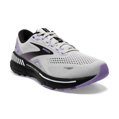 Tenis Brooks Adrenaline GTS 23 Mujer Gris/Negro/Morado