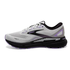 Tenis Brooks Adrenaline GTS 23 Mujer Gris/Negro/Morado