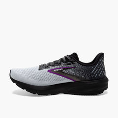 Tenis Brooks Launch 10 Mujer Negro/Blanco/Violeta