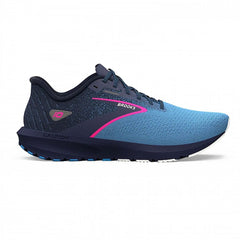 Tenis Brooks Launch 10 Mujer Azul/Negro/Coral Fuego