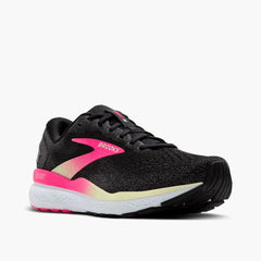 Tenis Brooks Ghost 16 Mujer Negro/Rosado