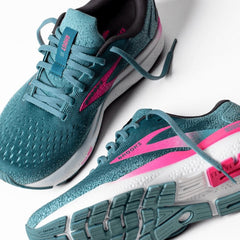 Tenis Brooks Ghost 16 Mujer Azul/Rosado