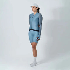 Jersey Ciclismo M/L Safetti Leggero Azul Polvo Mujer