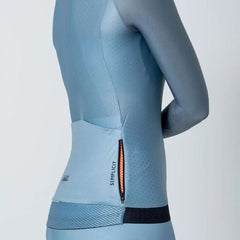 Jersey Ciclismo M/L Safetti Leggero Azul Polvo Mujer