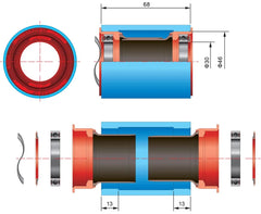 Eje Centro FSA PressFit PF30 BB386, PF30, PF30A