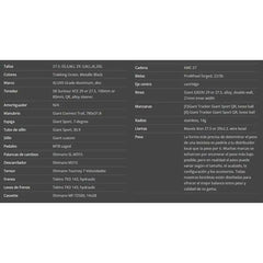 Bicicleta MTB Giant Talon 29 3 2021 Negro/Gris