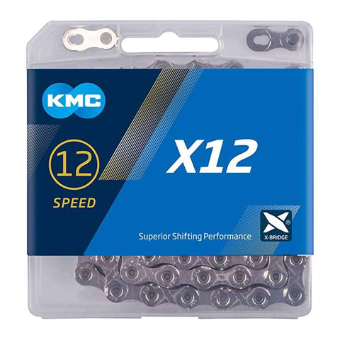 Cadenilla KMC 1/2 *11/128  126L X12 SILVER 12 velocidades
