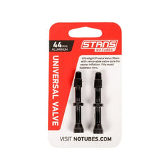 Válvulas de Extensión Notubes Presta Aluminio Par 44MM Negro