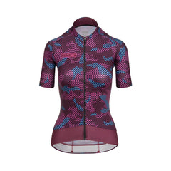 Jersey Ciclismo Bioracer Maillot Epic Camo21 Mujer Burdeos
