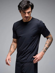 Camiseta Casual Hombre Givelo Bynd Osaka Negra