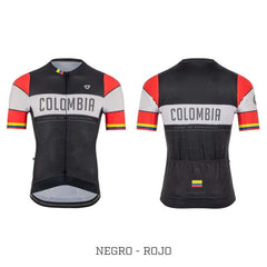 Jersey Ciclismo M/C Hombre GW Colombia Negro Rojo