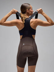 Pantaloneta Ciclismo C/T Mujer Givelo G90 Ultra BIB Brown