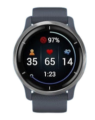 Reloj Garmin Venu 2 Plateado Grafito Azul
