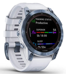 Reloj Fenix 7 Sapphire Solar Edition Blanco Titanio Azul