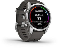 Reloj Fenix 7S Pro Solar Plata con Banda de Grafito