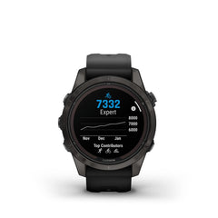 Reloj Fenix 7S Pro Zafiro Solar Gris Carbón con Banda Negra