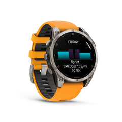 Reloj Garmin Fenix 8 47mm Amoled Zafiro Titanio Naranja