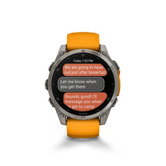 Reloj Garmin Fenix 8 47mm Amoled Zafiro Titanio Naranja
