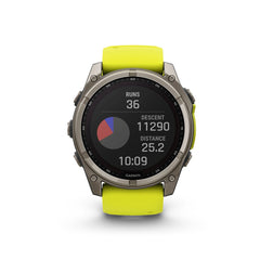 Reloj Garmin Fenix 8 51mm Solar Zafiro Titanio Amarilla