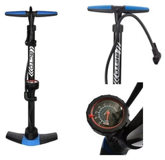 Infladores de Piso Ciclismo Beto Acero CF2SG C/Manometro