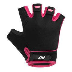 Guantes Cortos de Entrenamiento Rings Negro Fucsia