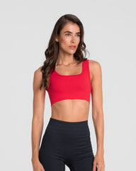 Top Sin Mangas Mujer Seamless Mind Sportfitness Escarlata