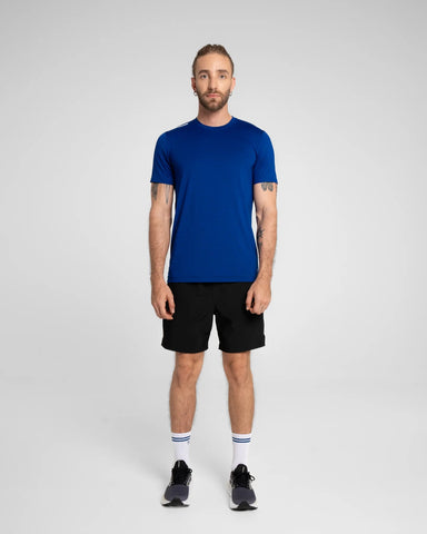 Camiseta M/C Hombre Rout SportFitness Azul
