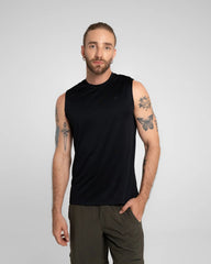 Camiseta Manga Sisa Hombre Void Sportfitness Negro