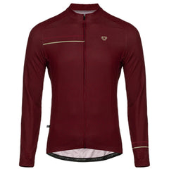 Jersey Ciclismo GW Camisa M/L Hombre Half & Half Escarlata