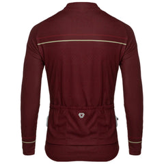 Jersey Ciclismo GW Camisa M/L Hombre Half & Half Escarlata