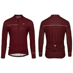 Jersey Ciclismo GW Camisa M/L Hombre Half & Half Escarlata