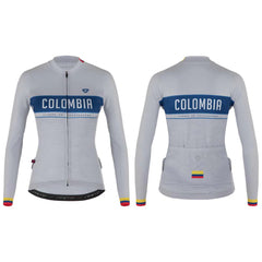 Jersey Ciclismo M/L Mujer GW Colombia Escalador Gris