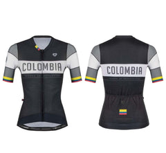 Jersey Ciclismo M/C Mujer GW Colombia Negro Gris