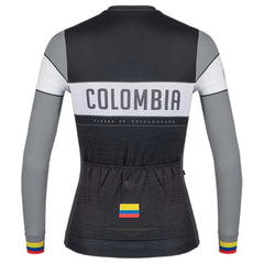 Jersey Ciclismo M/L Mujer GW Colombia Endurance Negro Gris