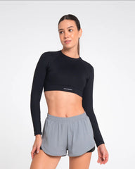 Top Manga Larga Mujer Snoop Sportfitness Negro