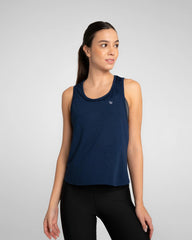 Camiseta Manga Sisa Mujer Hill Sportfitness Navy