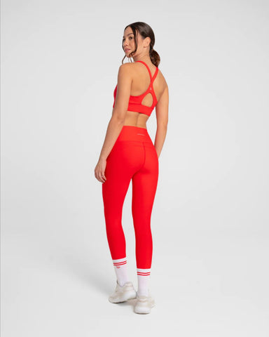 Pantalón de Licra Mujer Vibrant Sportfitness Rojo