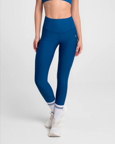 Pantalón de Licra Mujer Vibrant Sportfitness Azul Oscuro