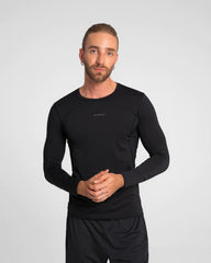 Camiseta Manga Larga Hombre Summit Sportfitness Negro