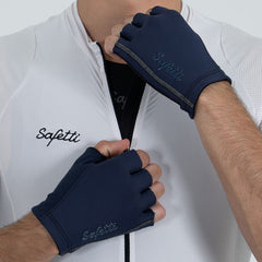 Guantes Ciclismo Cortos Safetti Eleganza Blu