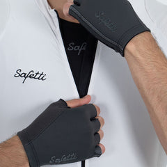 Guantes Ciclismo Cortos Safetti Eleganza Grigio