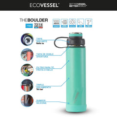Termo EcovesselBoulder Acero Inox 710 ml
